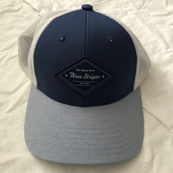 NWT Adidas Baseball Cap Mesh Back Hat Dark Navy Blue Grey White Athletic Unisex - Picture 3 of 15